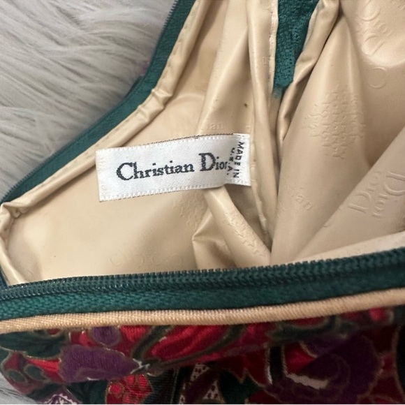 Christian Dior Vintage Floral Cosmetic Pouch Bag - Picture 13 of 15